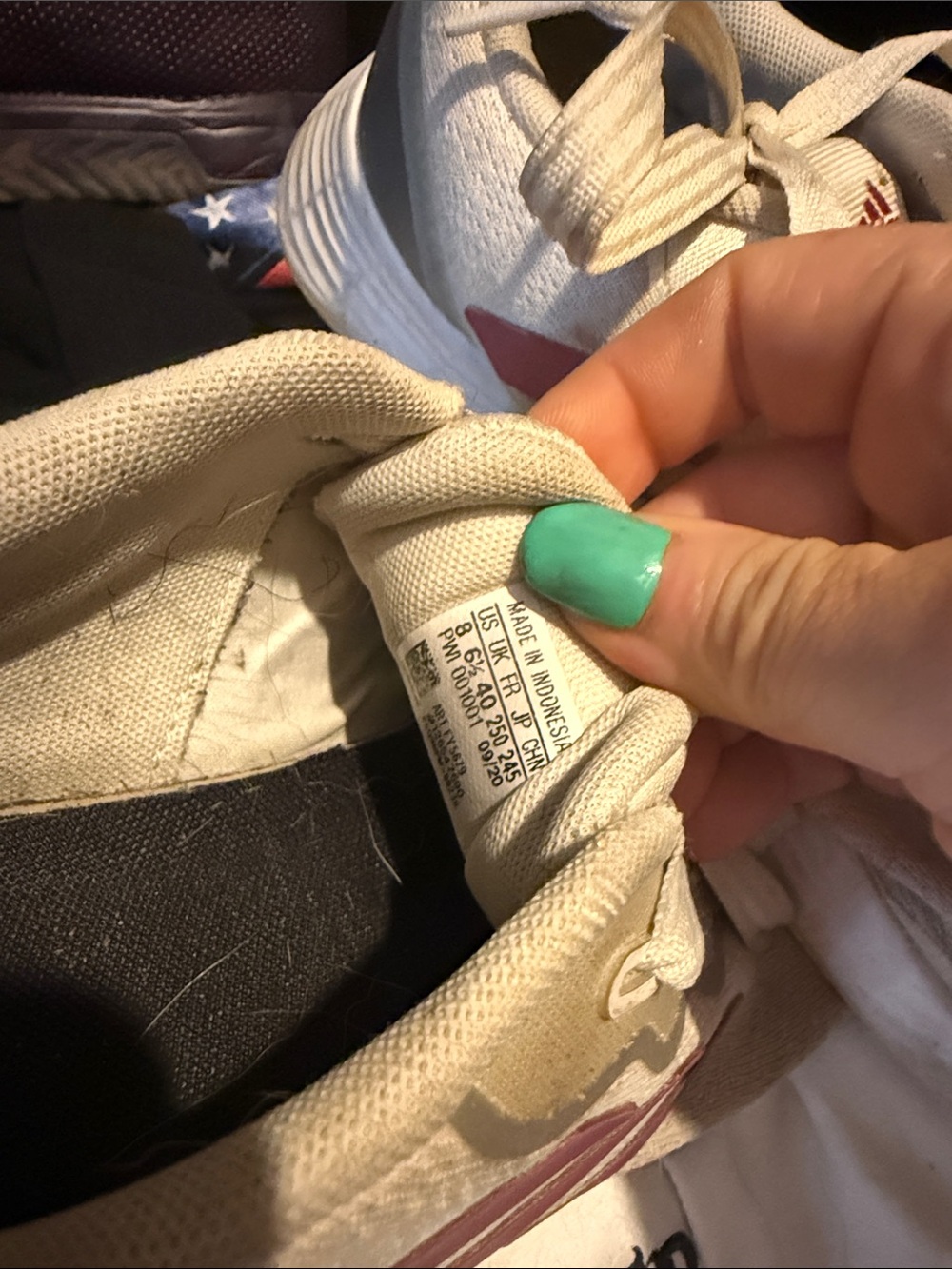 adidas Women's White and Burgundy Athletic Shoes